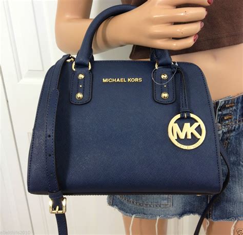 tile blue michael kors purse|Michael Kors navy shoulder purse.